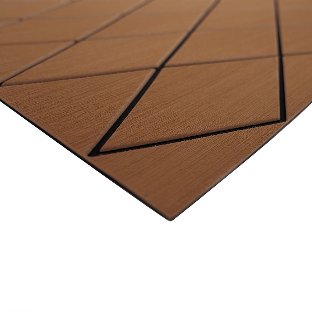 SeaDek 40" x 80" 6mm Two Color Diamond Full Sheet - Brushed Texture - Brown/Black (1016mm x 2032mm x 6mm) [56411 - 89905] - Houseboatparts.com