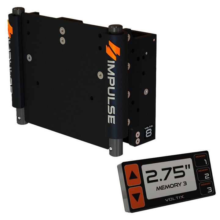 IMPULSE 8" Set Back Electric Jack Plate w/Smart Control - Black Anodized [75060 - B] - Houseboatparts.com