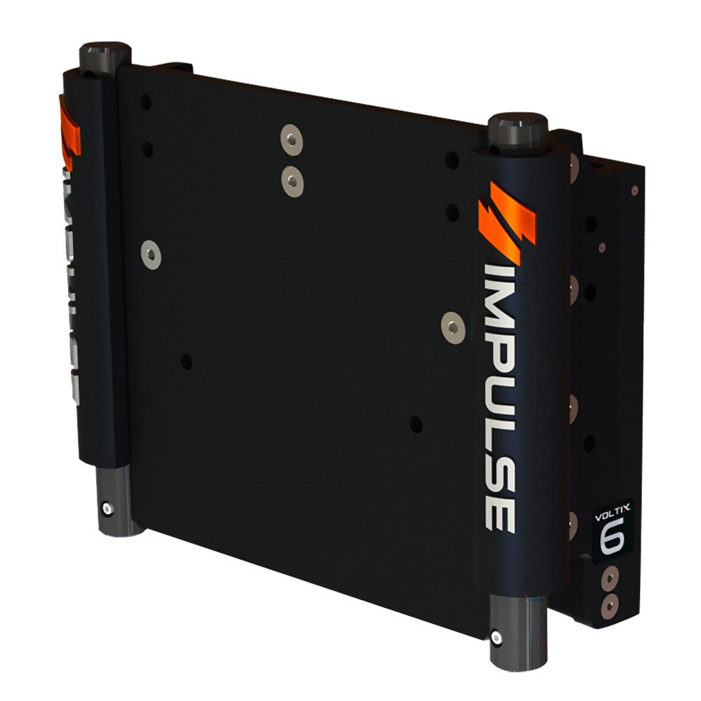 IMPULSE 6" Set Back Electric Jack Plate w/Standard Control - Black Anodize [75052 - B] - Houseboatparts.com