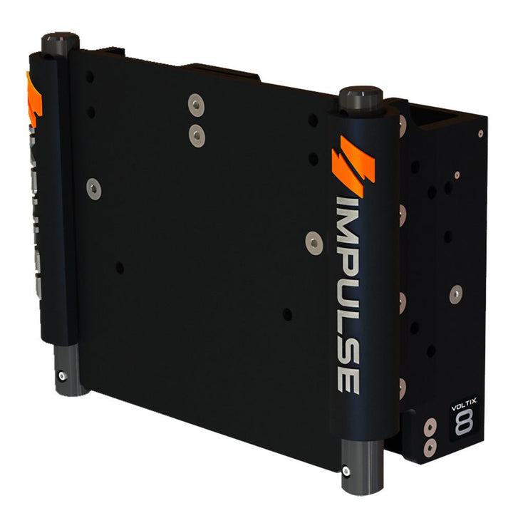 IMPULSE 8" Set Back Electric Jack Plate w/Standard Control - Black Anodize [75062 - B] - Houseboatparts.com