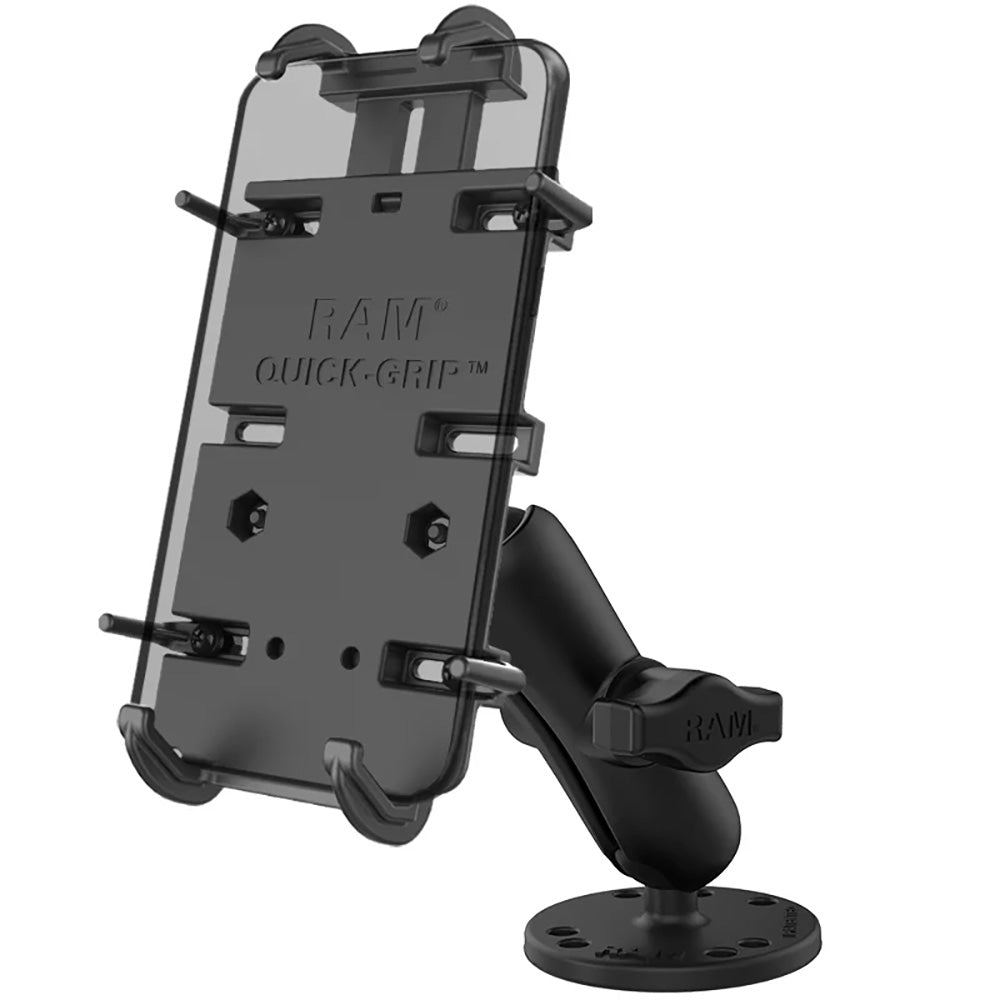 RAM Mount RAM Quick - Grip XL Spring - Loaded Phone Mount w/Drill - Down Base [RAM - B - 138 - PD4U] - Houseboatparts.com