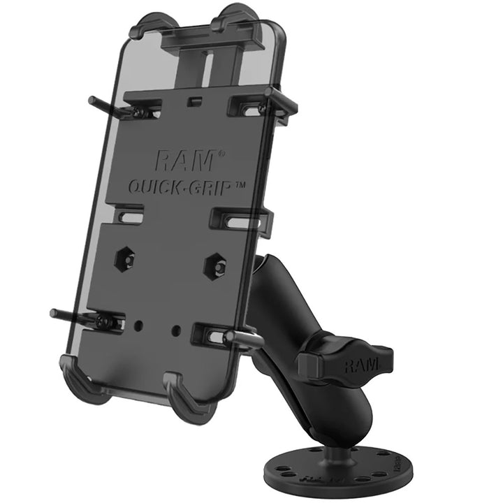 RAM Mount RAM Quick - Grip XL Spring - Loaded Phone Mount w/Drill - Down Base [RAM - B - 138 - PD4U] - Houseboatparts.com