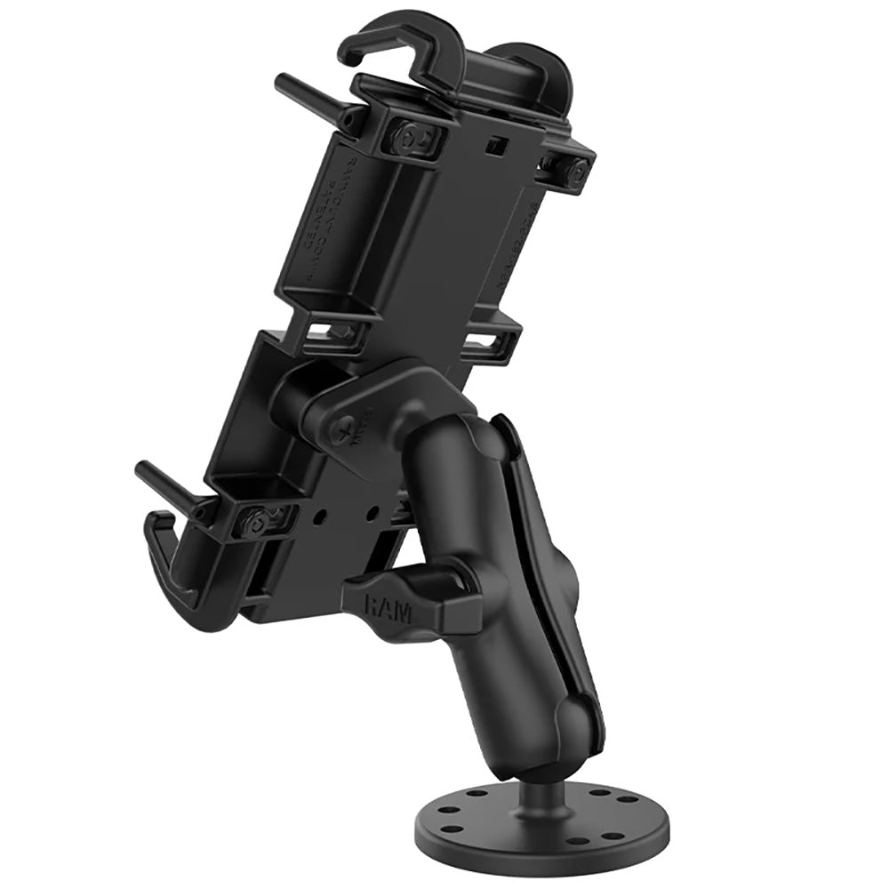 RAM Mount RAM Quick - Grip XL Spring - Loaded Phone Mount w/Drill - Down Base [RAM - B - 138 - PD4U] - Houseboatparts.com