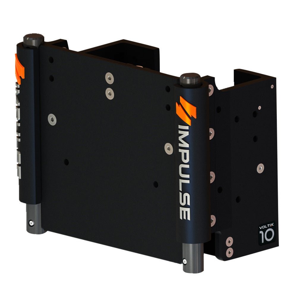 IMPULSE XL 10" Set Back Electric Jack Plate w/Standard Control - Black Anodize [75073 - B] - Houseboatparts.com