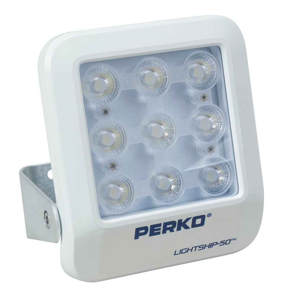 Perko Lightship 50 LED High Performance Spotlight - 12/24V - White [1643050S0W] - Houseboatparts.com