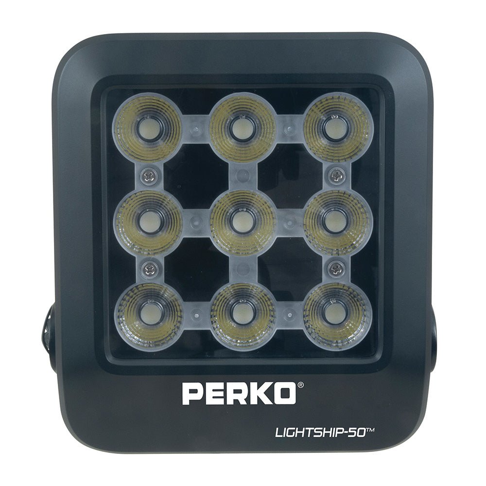 Perko Lightship 50 LED High Performance Floodlight - 12/24V - Black [1643050F0B] - Houseboatparts.com