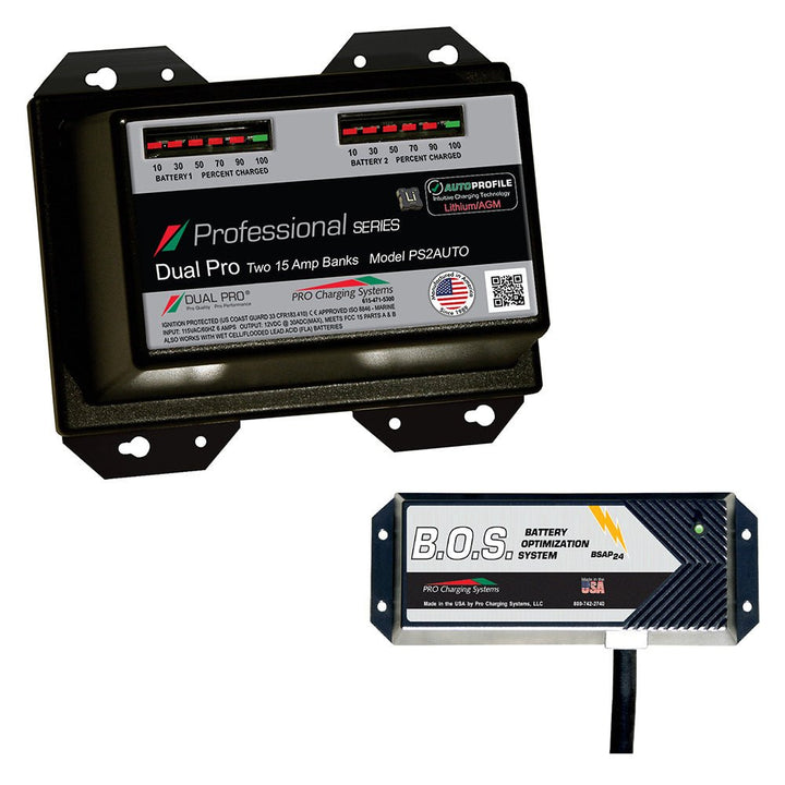 Dual Pro PS2 Auto 2 Bank Battery Charger w/2 Bank B.O.S. [PS2AUTO/BOS12V2] - Houseboatparts.com