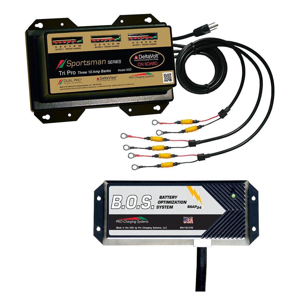 Dual Pro SS3 3 Bank Battery Charger w/2 Bank B.O.S. [SS3/BOS12V2] - Houseboatparts.com