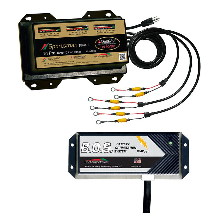 Dual Pro SS3 3 Bank Battery Charger w/2 Bank B.O.S. [SS3/BOS12V2] - Houseboatparts.com