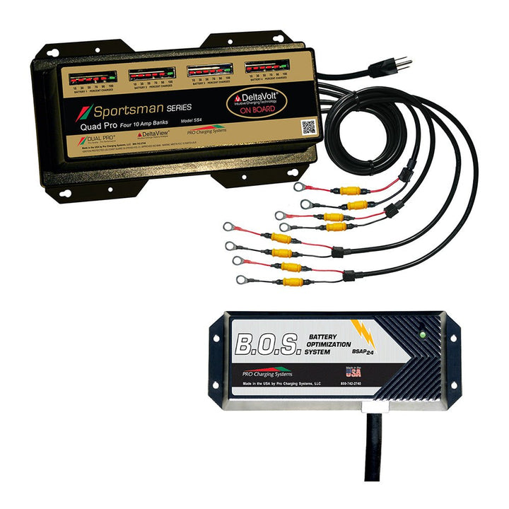 Dual Pro SS4 4 Bank Battery Charger w/2 Bank B.O.S. [SS4/BOS12V2] - Houseboatparts.com