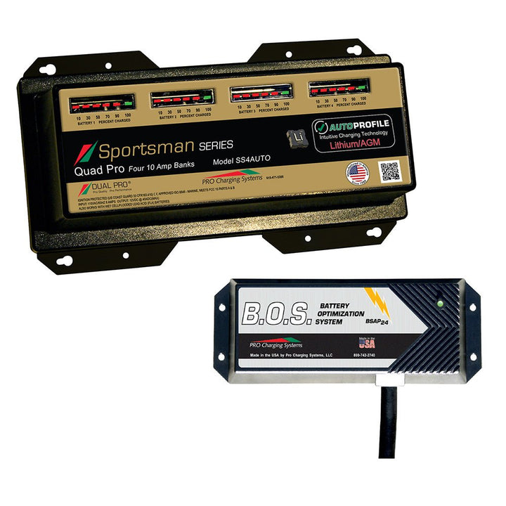 Dual Pro SS4 Auto 4 Bank Battery Charger w/2 Bank B.O.S. [SS4AUTO/BOS12V2] - Houseboatparts.com