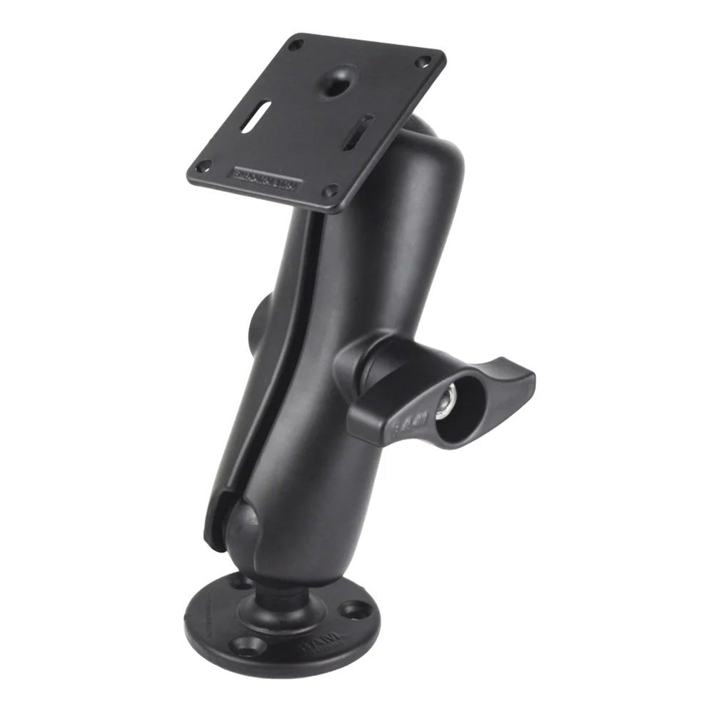 RAM Mount RAM Double Ball Mount w/75 x 75mm VESA Plate Jam Nut - Medium [RAM - D - 101U - MI1 - 2461] - Houseboatparts.com
