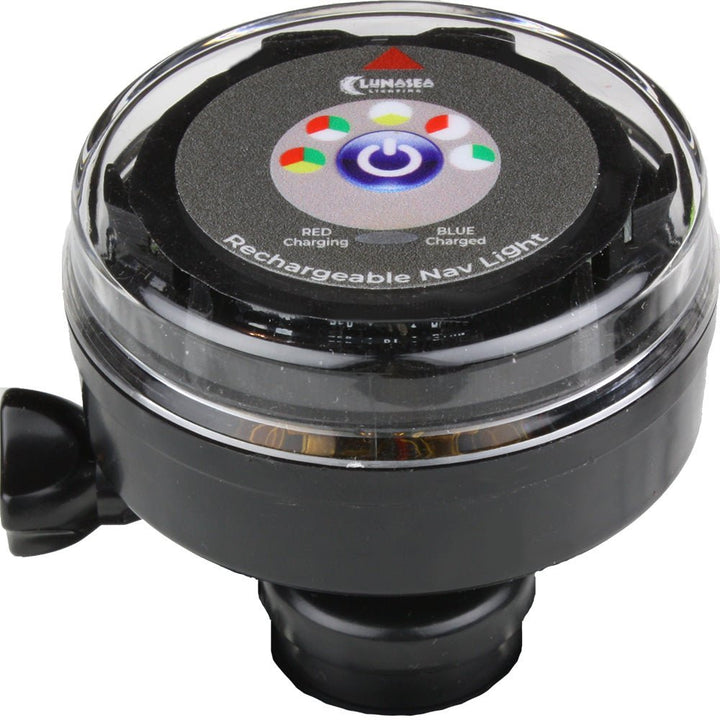 Lunasea Rechargeable Tri - Color Portable Navigation Light (No Mount) - Black [LLB - 72BK - UB - 00] - Houseboatparts.com