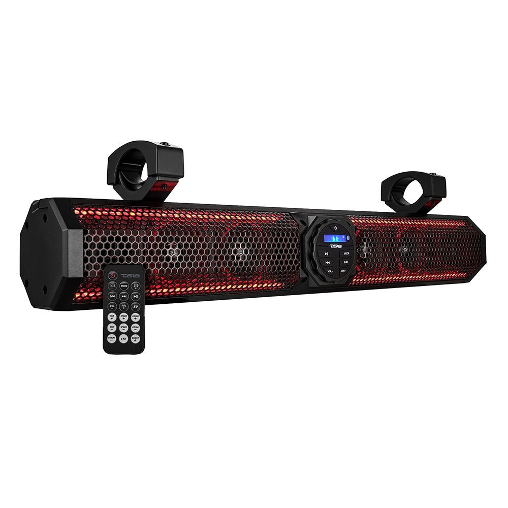 DS18 26" Marine Amplified Sound Bar w/Bluetooth 600W w/6 Speaker System RGB LED [SB26BTXRGB] - Houseboatparts.com