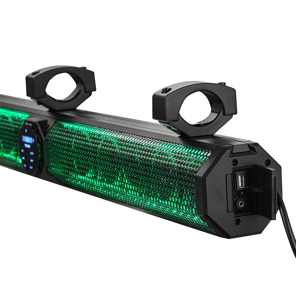 DS18 37" Marine Amplified Sound Bar w/Bluetooth 1200W w/10 Speaker System RGB LED [SB37BTXRGB] - Houseboatparts.com