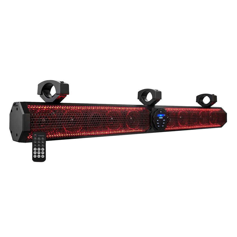DS18 37" Marine Amplified Sound Bar w/Bluetooth 1200W w/10 Speaker System RGB LED [SB37BTXRGB] - Houseboatparts.com