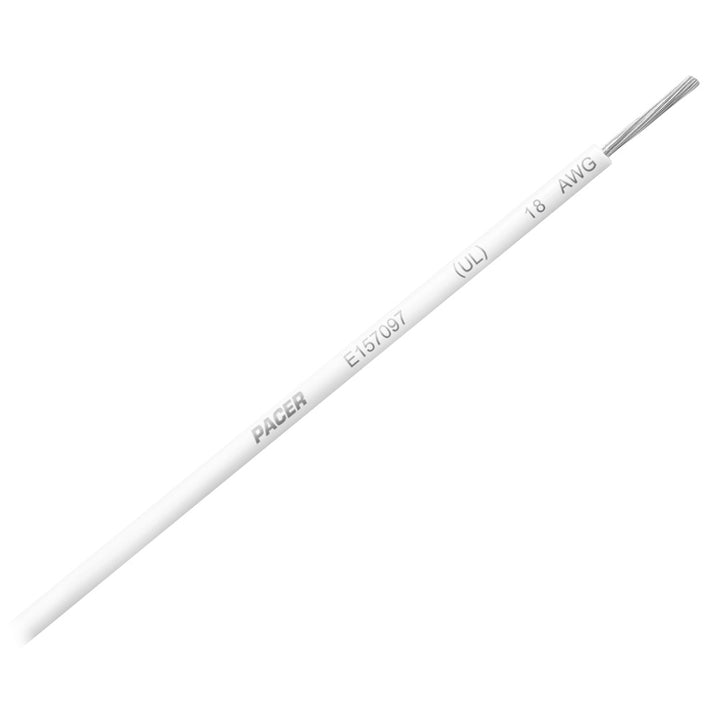 Pacer White 18 AWG UL Marine Wire - 35' [WUL18WH - 35] - Houseboatparts.com