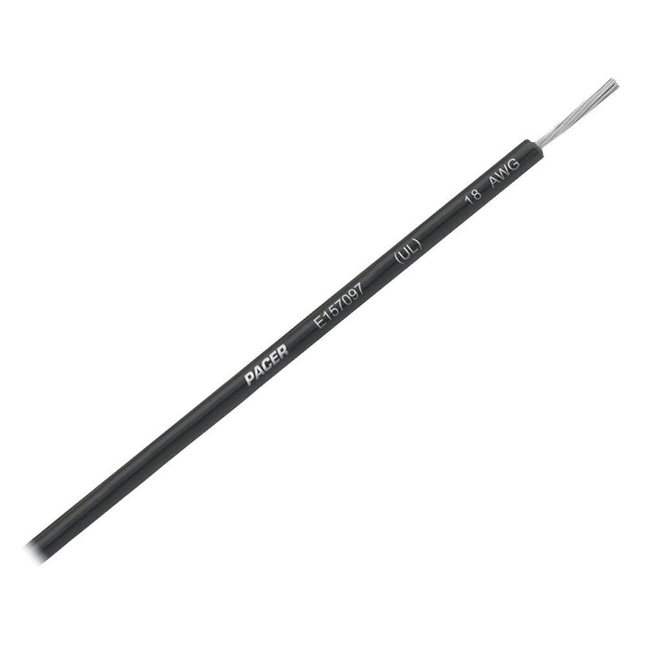 Pacer Black 18 AWG UL Marine Wire - 35' [WUL18BK - 35] - Houseboatparts.com