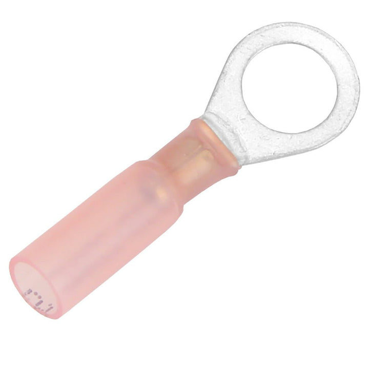 Pacer 22 - 18 AWG Heat Shrink Ring Terminal - 5/16" Stud Size - 25 Pack [TE18 - 56R - 25] - Houseboatparts.com