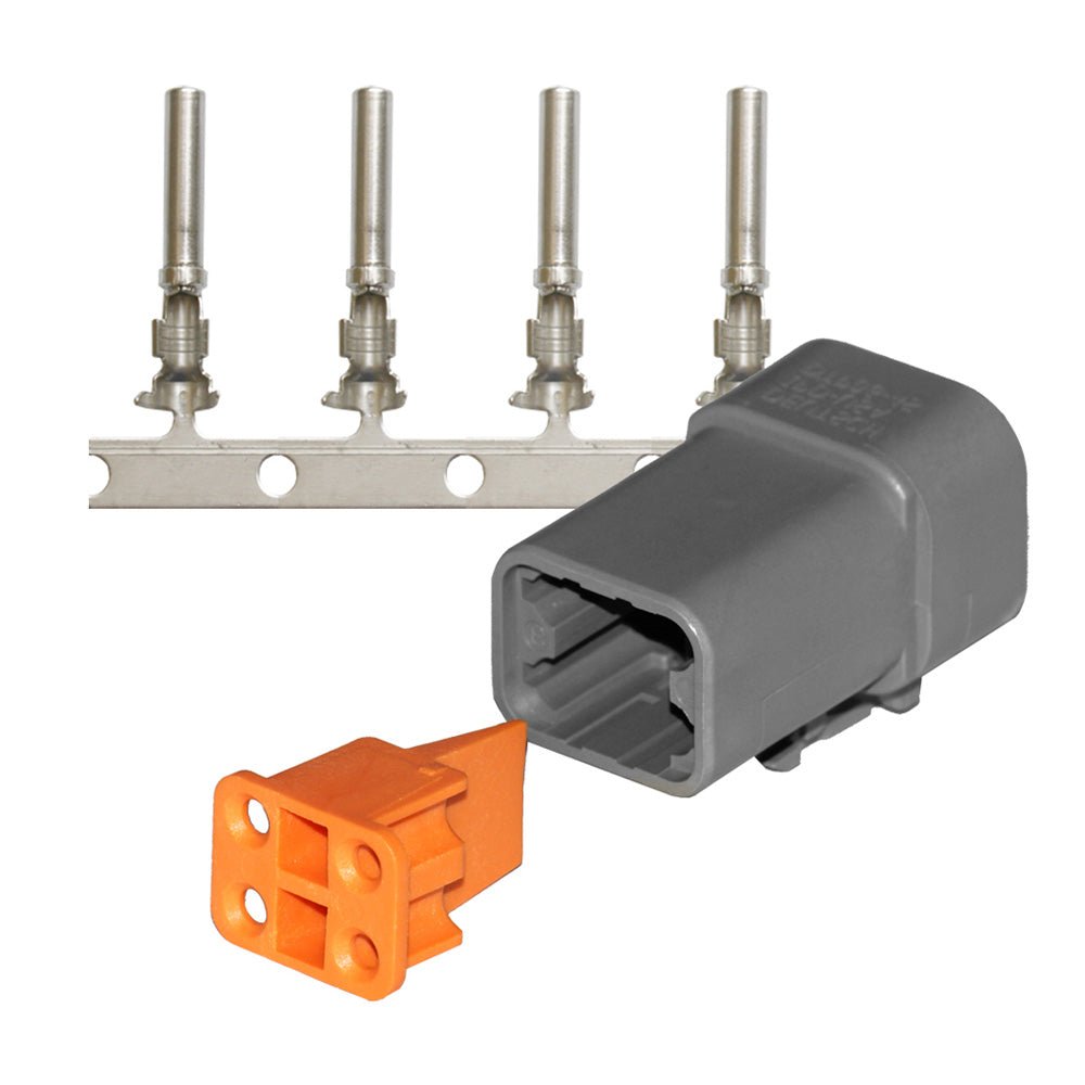 Pacer DTP Deutsch Plug Repair Kit - 14 - 12 AWG (4 Position) [TDTP06F - 4RS] - Houseboatparts.com