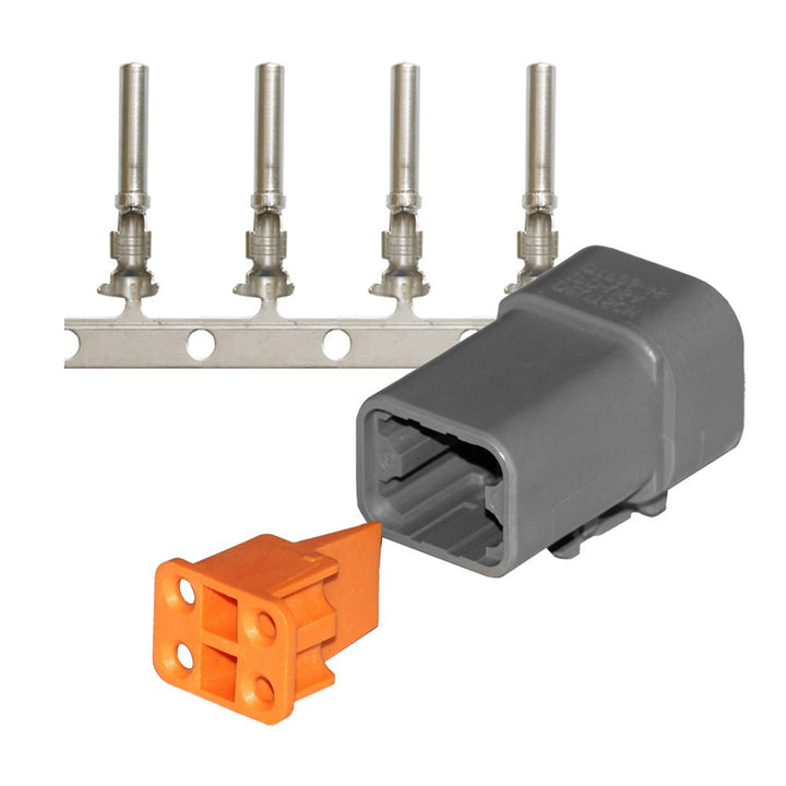 Pacer DTP Deutsch Plug Repair Kit - 14 - 12 AWG (4 Position) [TDTP06F - 4RS] - Houseboatparts.com