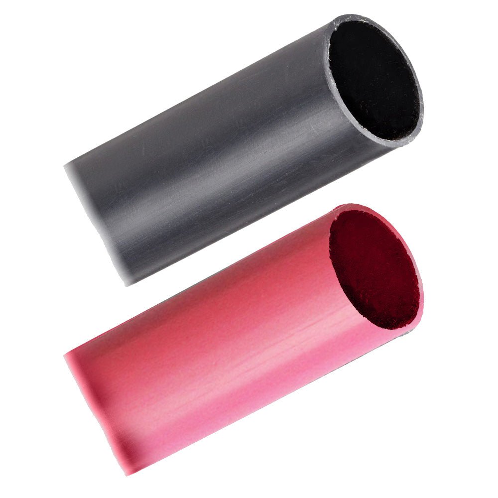 Pacer Battery Cable Heavy Wall Heat Shrink Tubing - 1" x 3" - Black/Red (2 - Pieces Combo Pack) [BHW1 - 3BKRD] - Houseboatparts.com