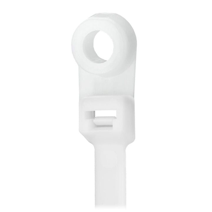 Pacer 8" Cable Tie w/Mounting Ring - Natural Color - 50lb Tensile Strength - 2" Bundle Diameter - 100 Piece Bag [CTMR2S - 100] - Houseboatparts.com