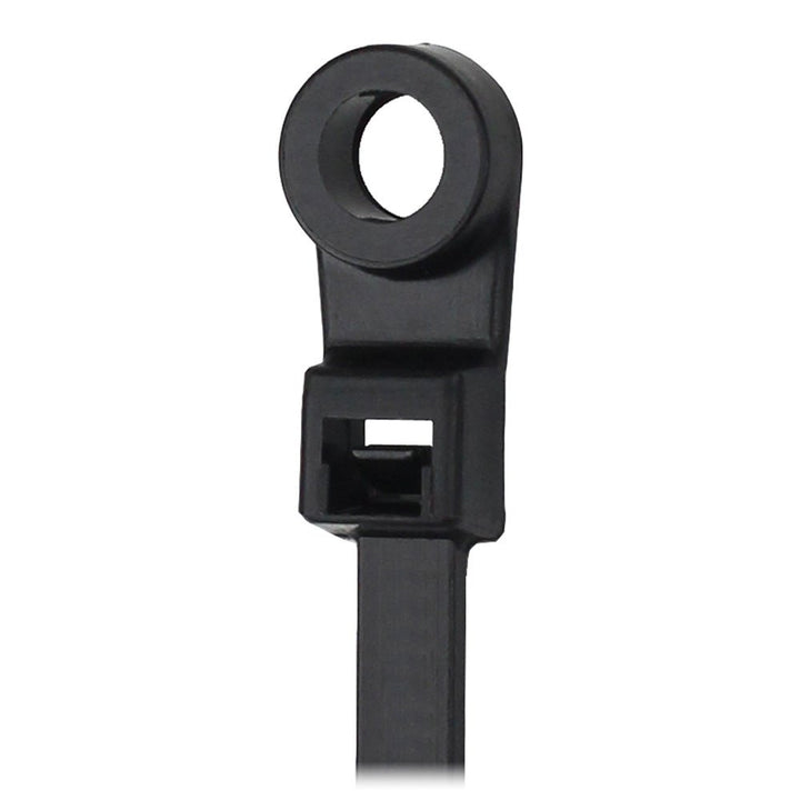 Pacer 15" Cable Tie w/Mounting Ring - Black - 50lb Tensile Strength - 4" Bundle Diameter - 100 Piece Bag [CTMR4S - 100BK] - Houseboatparts.com