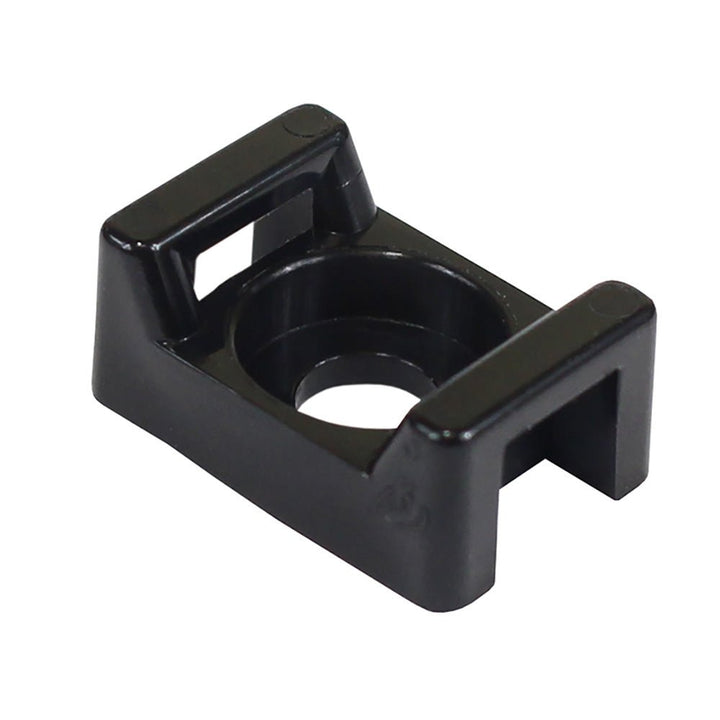 Pacer Screw Down Cable Tie Mount - #8 Screw Mount Method - Black - 100 Pack [CTM2S8BK - 100] - Houseboatparts.com