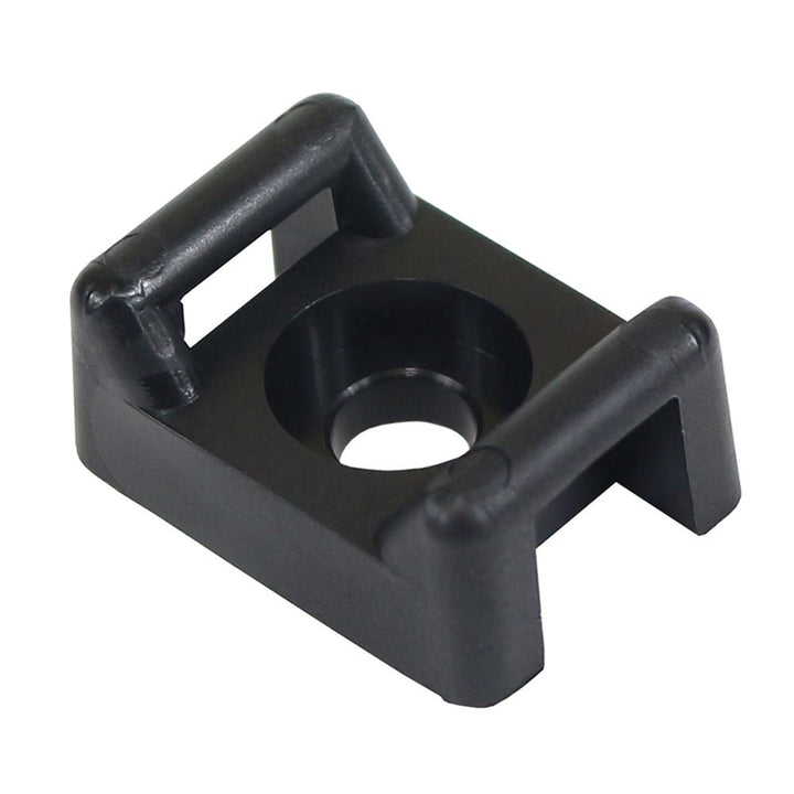 Pacer Screw Down Cable Tie Mount - #10 Screw Mount Method - Black - 100 Pack [CTM3S10BK - 100] - Houseboatparts.com