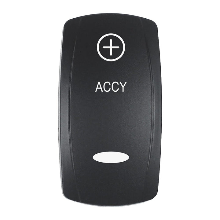 Pacer Actuator - 'ACCY' f/V Series Contura Switches - Black - Laser Etched (Top/Bottom Light) [EV2LE - ACC] - Houseboatparts.com