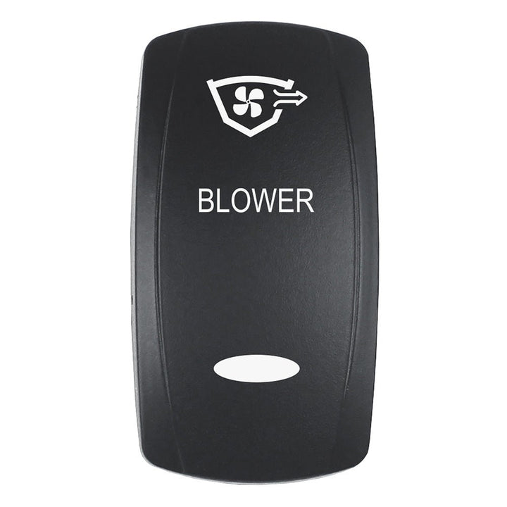 Pacer Actuator - 'BLOWER' f/V Series Contura Switches - Black - Laser Etched (Top/Bottom Light) [EV2LE - BLWR] - Houseboatparts.com
