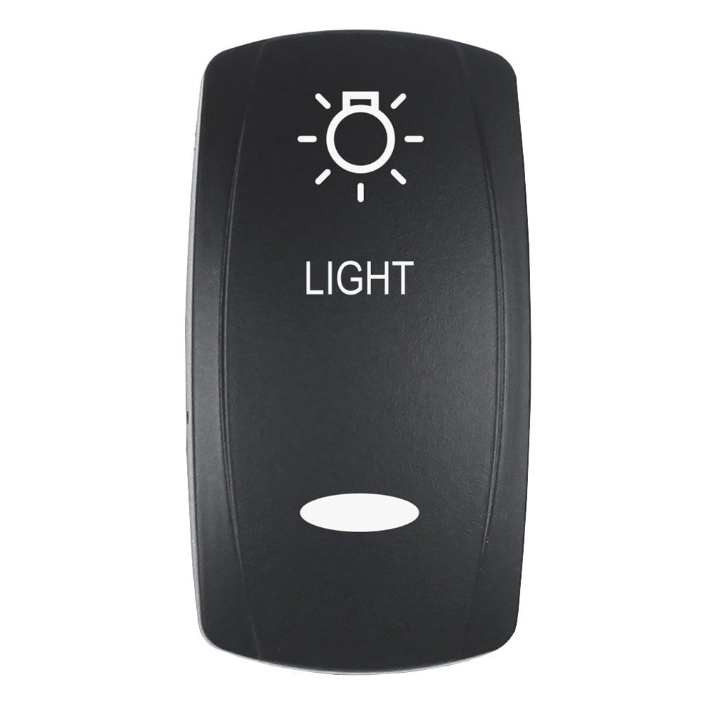 Pacer Actuator - 'LIGHT' f/V Series Contura Switches - Black - Laser Etched (Top/Bottom Light) [EV2LE - LT] - Houseboatparts.com