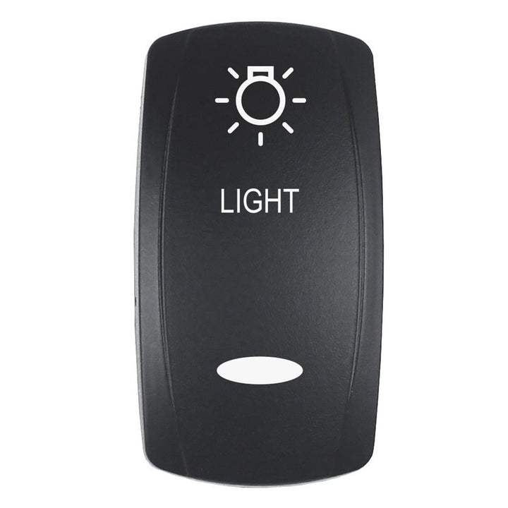 Pacer Actuator - 'LIGHT' f/V Series Contura Switches - Black - Laser Etched (Top/Bottom Light) [EV2LE - LT] - Houseboatparts.com