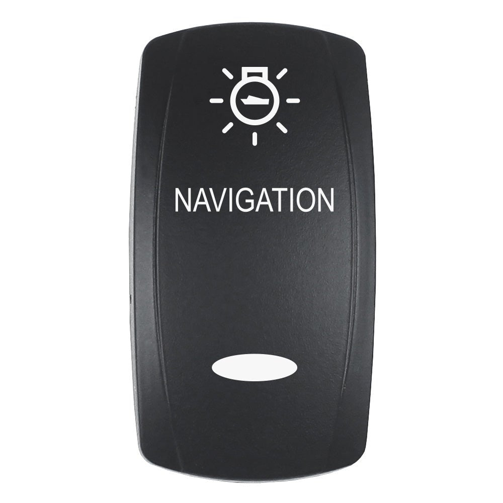 Pacer Actuator - 'NAVIGATION' f/V Series Contura Switches - Black - Laser Etched (Top/Bottom Light) [EV2LE - NAV] - Houseboatparts.com