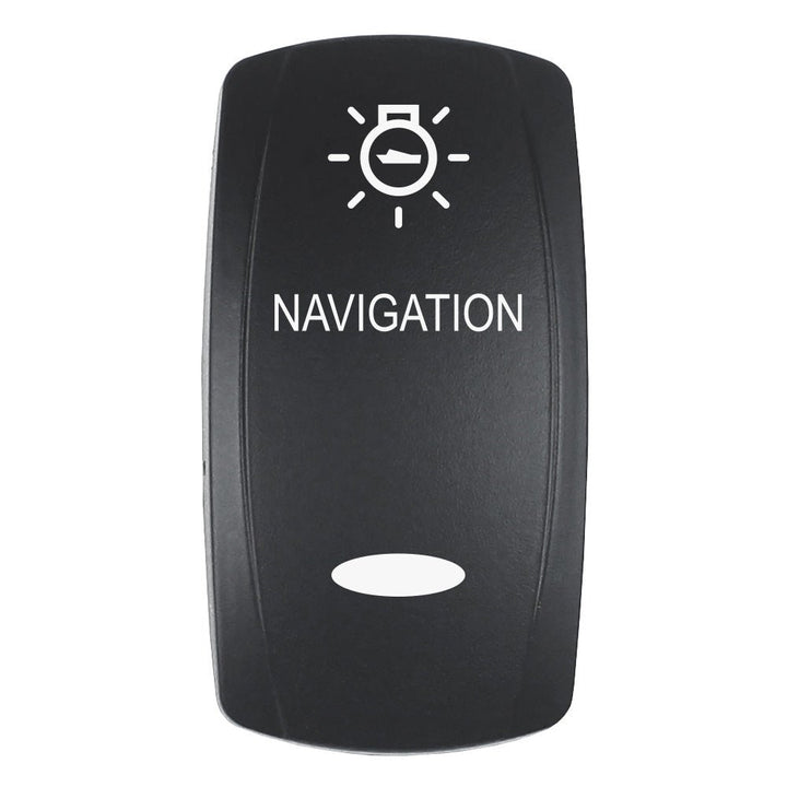 Pacer Actuator - 'NAVIGATION' f/V Series Contura Switches - Black - Laser Etched (Top/Bottom Light) [EV2LE - NAV] - Houseboatparts.com