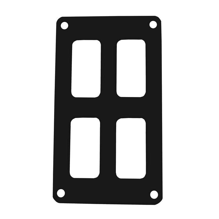 Pacer Switch Panel - 2 Switch 2 Row - 3" x 4.75" - Black Powder Coated Aluminum [PSC - 22 - BK] - Houseboatparts.com