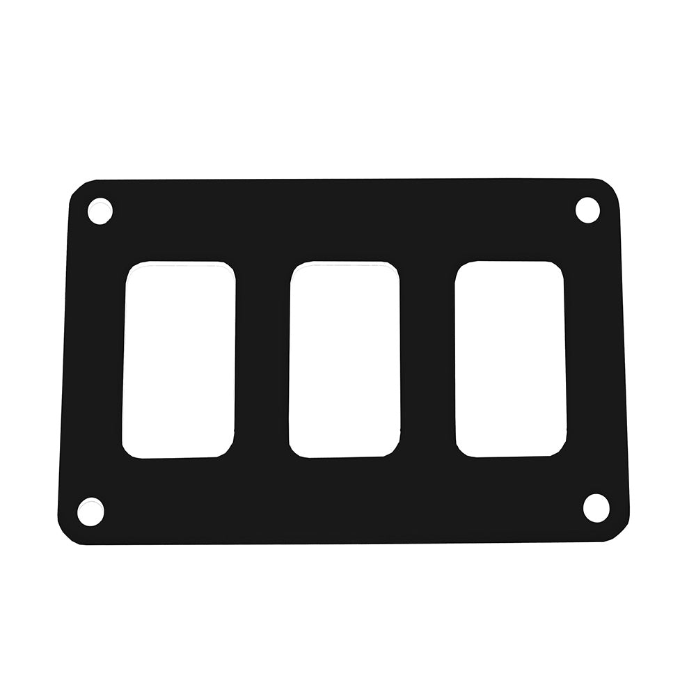 Pacer Switch Panel - 3 Switch 1 Row - 4.25" x 2.75" - Black Powder Coated Aluminum [PSC - 31 - BK] - Houseboatparts.com