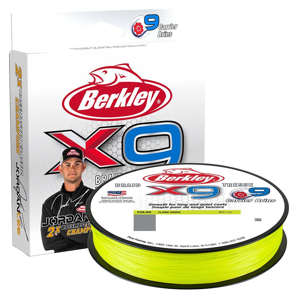 Berkley x9 Flame Green Braid - 40lb - 164 yds - X9BFS40 - GG [1614435] - Houseboatparts.com