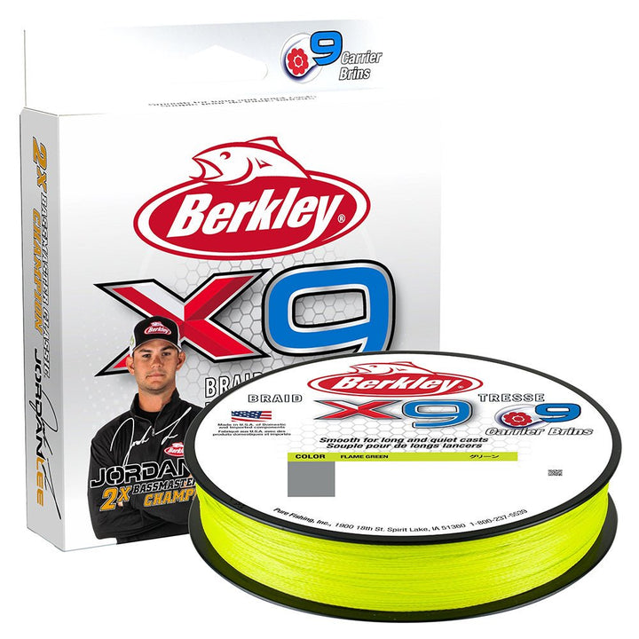 Berkley x9 Flame Green Braid - 40lb - 164 yds - X9BFS40 - GG [1614435] - Houseboatparts.com
