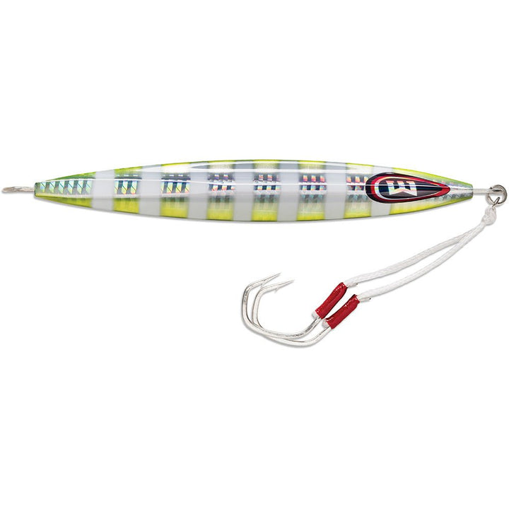 Williamson Kensaki 220 Jig - 6.75" - 7 - 3/4oz - Chartreuse Blink [KSJX220CB] - Houseboatparts.com
