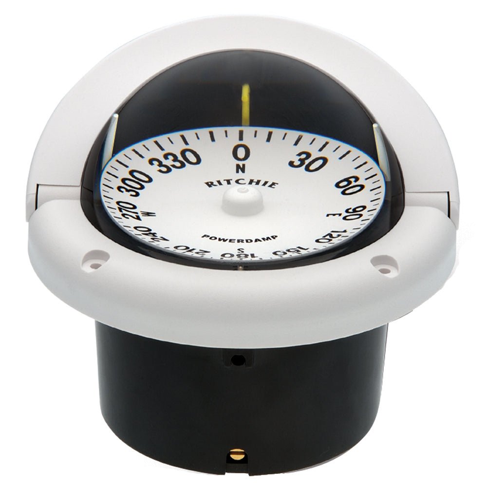 Ritchie HF-742W Helmsman Compass - Flush Mount - White [HF-742W] - Houseboatparts.com