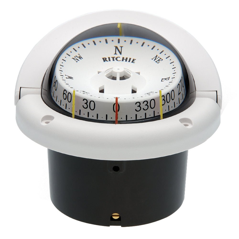 Ritchie HF-743W Helmsman Compass - Flush Mount - White [HF-743W] - Houseboatparts.com