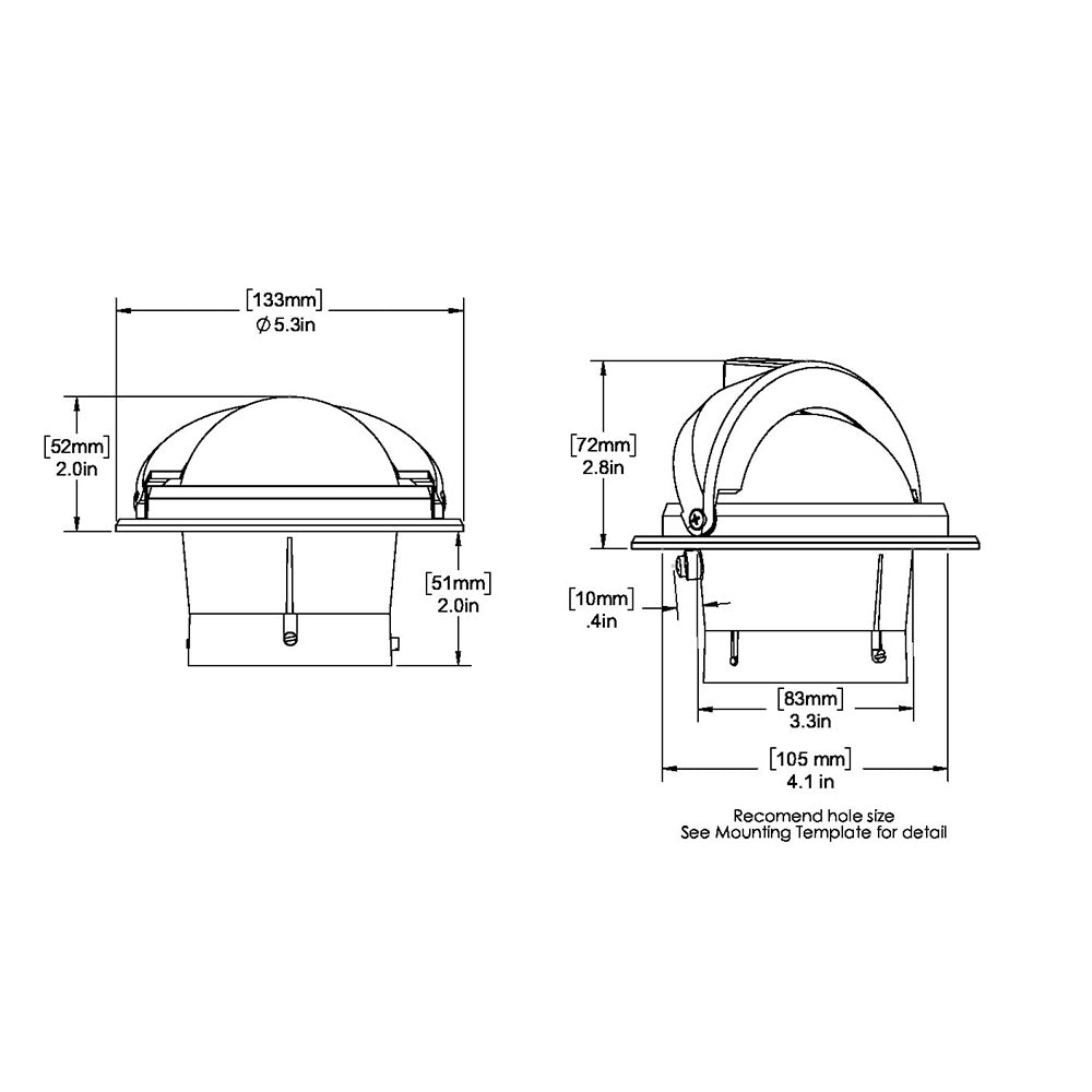 Ritchie F-82W Voyager Compass - Flush Mount - White [F-82W] - Houseboatparts.com