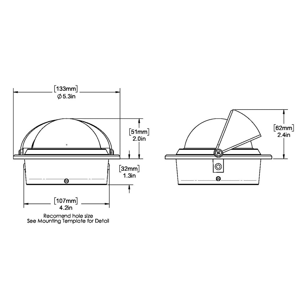 Ritchie F-83W Voyager Compass - Flush Mount - White [F-83W] - Houseboatparts.com