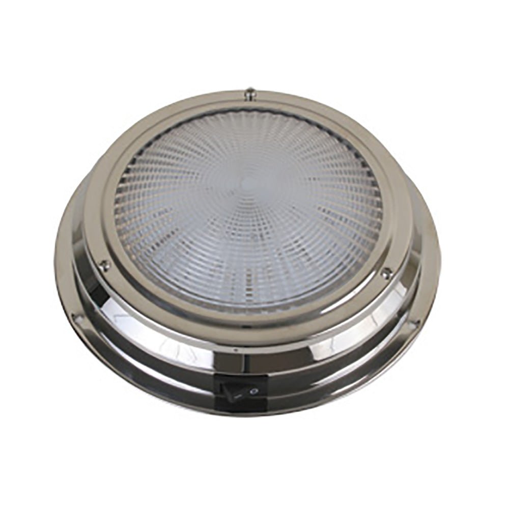 Scandvik LED Dome Light - Traditional - Stainless Steel - 5.5" - 12V [41324P] - Houseboatparts.com