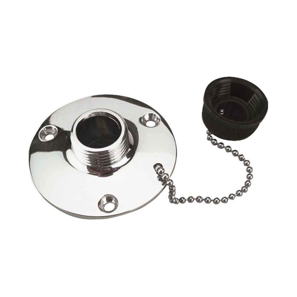 Sea - Dog Washdown Water Outlet - Chrome Plated Brass [512120 - 1] - Houseboatparts.com
