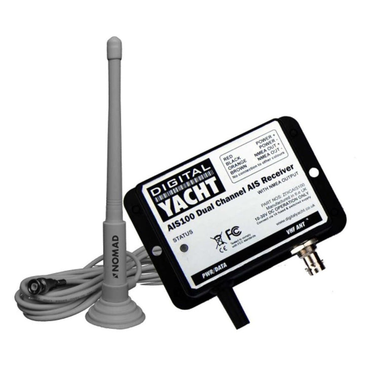 Digital Yacht AIS100 AIS USB Receiver w/QMax Portable Antenna [ZDIGAIS100QMA] - Houseboatparts.com