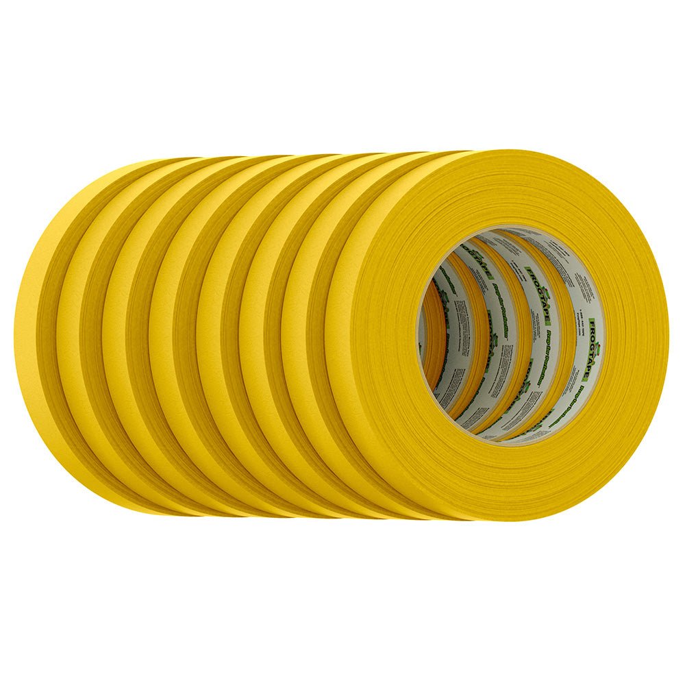 FrogTape CP 225 Medium - High Adhesion Masking Tape - 18MM x 55M x 12 - Pack - Gold - Rated f/225F [105545] - Houseboatparts.com