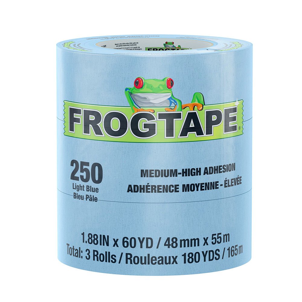 FrogTape CP 250 Medium - High Adhesion Masking Tape - 48MM x 55M x 6 - Pack - Light Blue - Rated f/250F [105329] - Houseboatparts.com